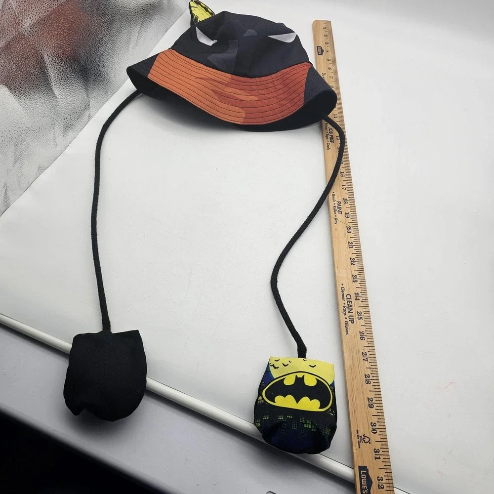 Batman‎ Hat Bucket Boys One Size READ Logo Ears Tassel Costume